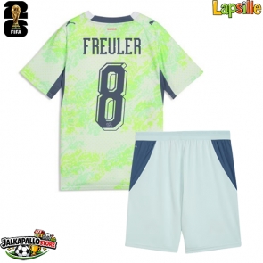 Sveitsi Remo Freuler #8 Vieraspaita Lapsille MM-kisat 2026 Lyhythihainen (+ shortsit)
